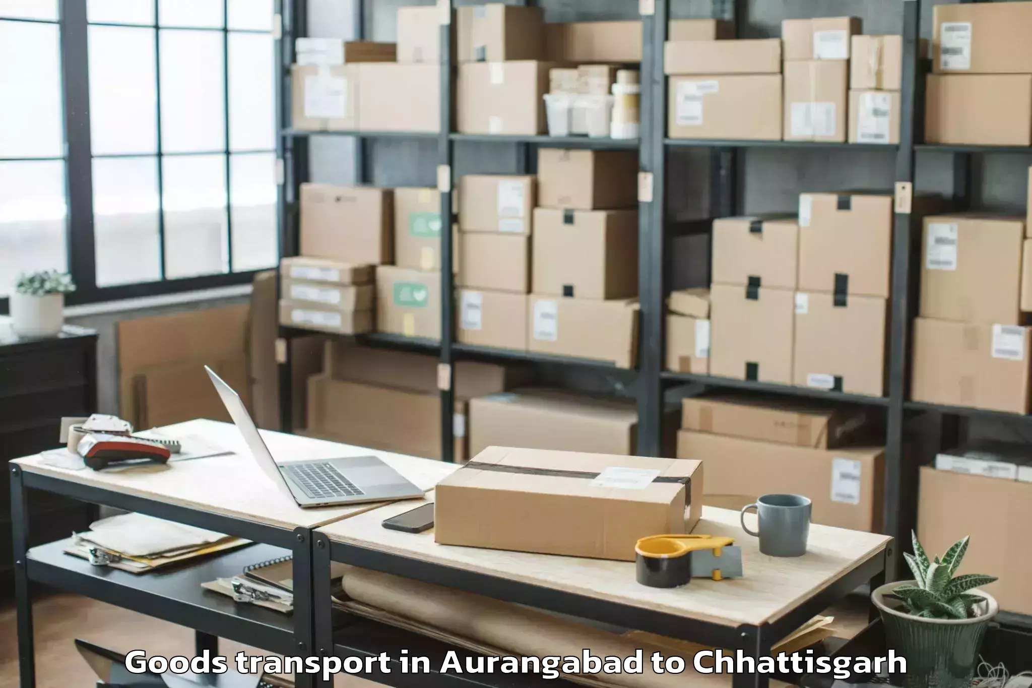 Top Aurangabad to Champa Goods Transport Available